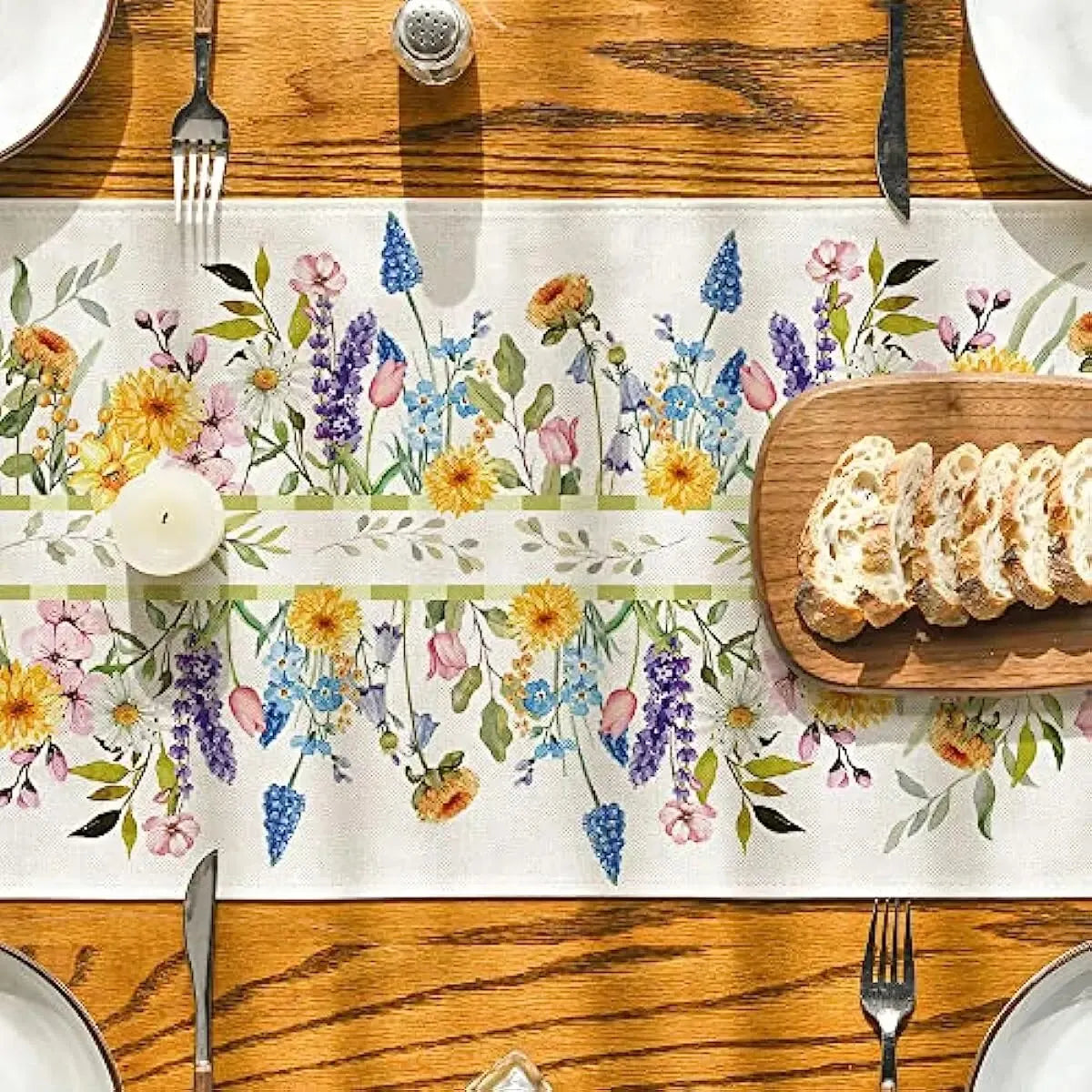1pc flor flores tulipa verão mesa runner13 "x 72" seasonawedding férias cozinha mesa de jantar decoração, festa em casa indoordecor