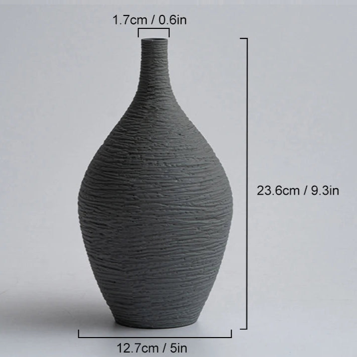 Vaso de Cerâmica Elegante para Decoração Nórdica - Casa Ornato