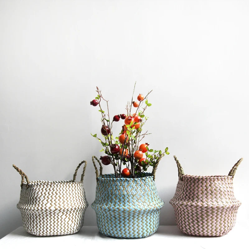 Cesta de Vime Artesanal Boho Elegance - Casa Ornato