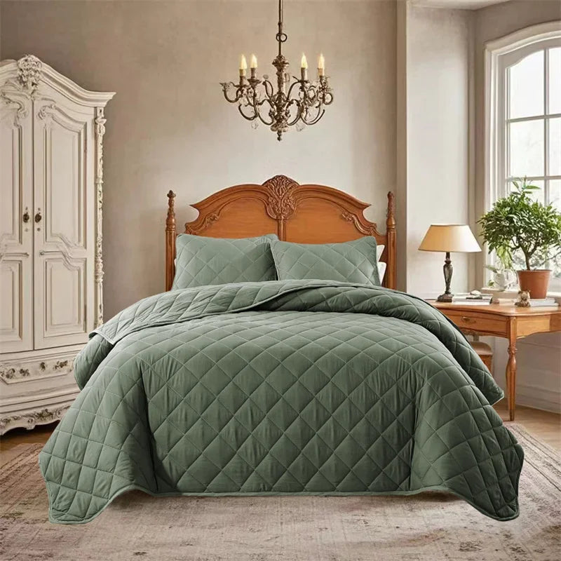 Colcha Acolchoada Luxuosa de Dupla Face - Casa Ornato