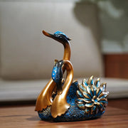 Ornamento de cisne estilo europeu, rack de vinho tinto, luz de luxo, sala de estar, casa, armário de vinho, decoração criativa
