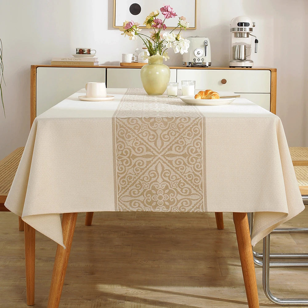 Battilo vintage retângulo toalha de mesa de linho capa de mesa à prova dwaterproof água resistente a manchas para mesa de jantar decoração da cozinha