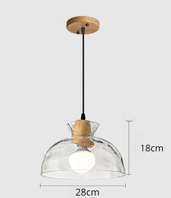 Lustre de Vidro Transparente com LED Moderno - Casa Ornato