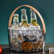 Balde de gelo portátil para casa, alta aparência, cerveja, champanhe, vinho tinto, barril de plástico para animais de estimação, piquenique ao ar livre, balde de frutas, refrigerador de cerveja