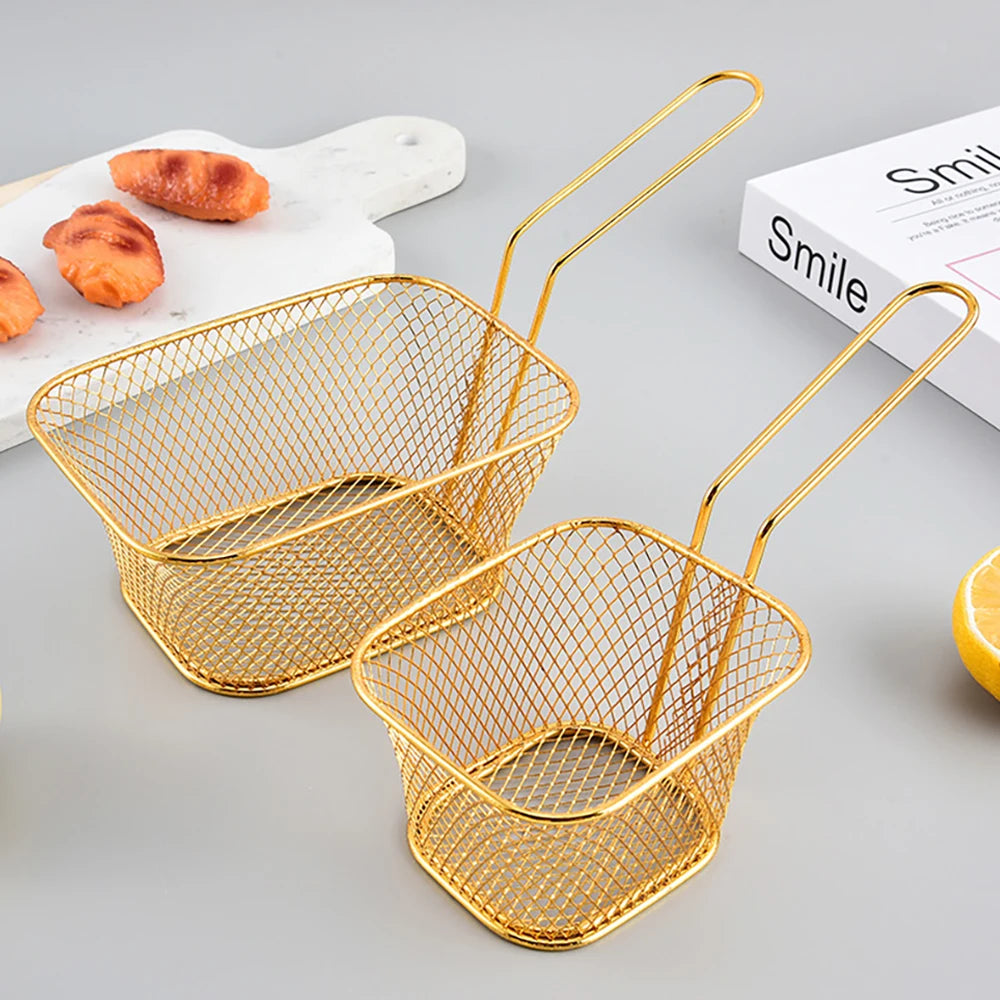 Cesta de Fritura Multifuncional em Aço Inoxidável Golden Fryer - Casa Ornato