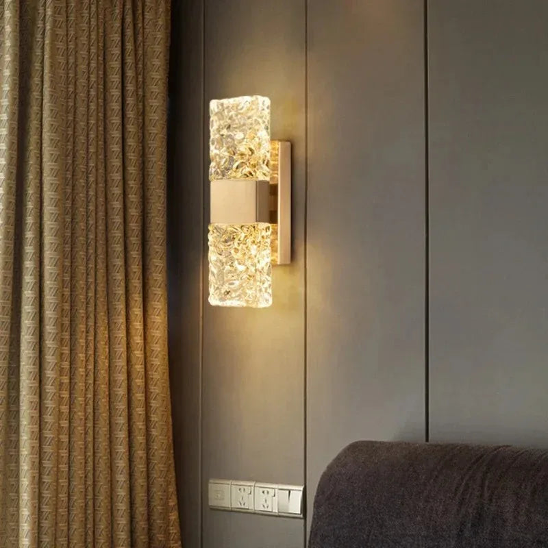 Simples e moderno lâmpada de parede vidro criativo estudo quarto cama luz luxo decoração corredor sala estar fundo parede luzes led