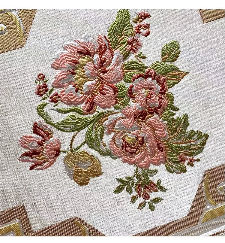 Bandeira de mesa bordada rosa rosa festa sala de jantar decoração de sala de estar