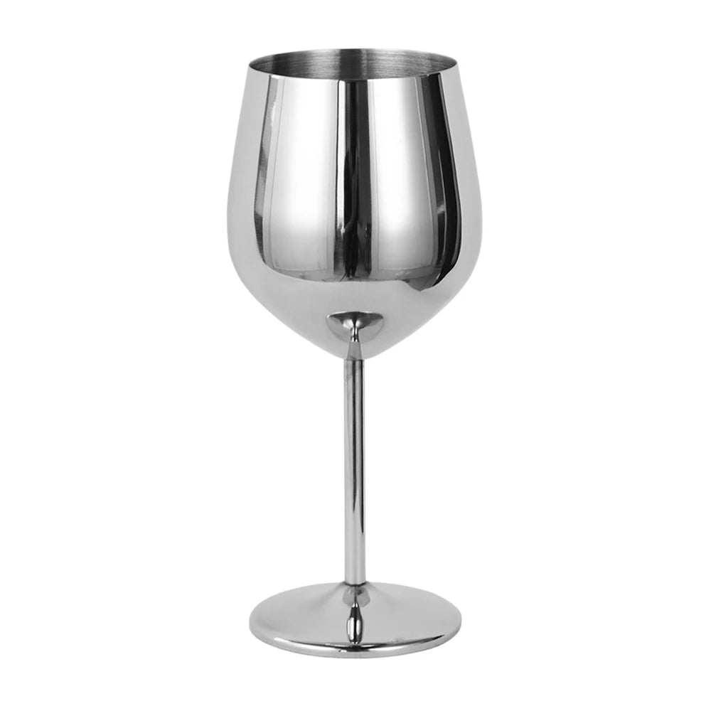 Cálice de grande capacidade inquebrável de aço inoxidável, Copo de vinho, Cálice de suco, Acessórios para bar, Festa e Barware, 520ml, 304