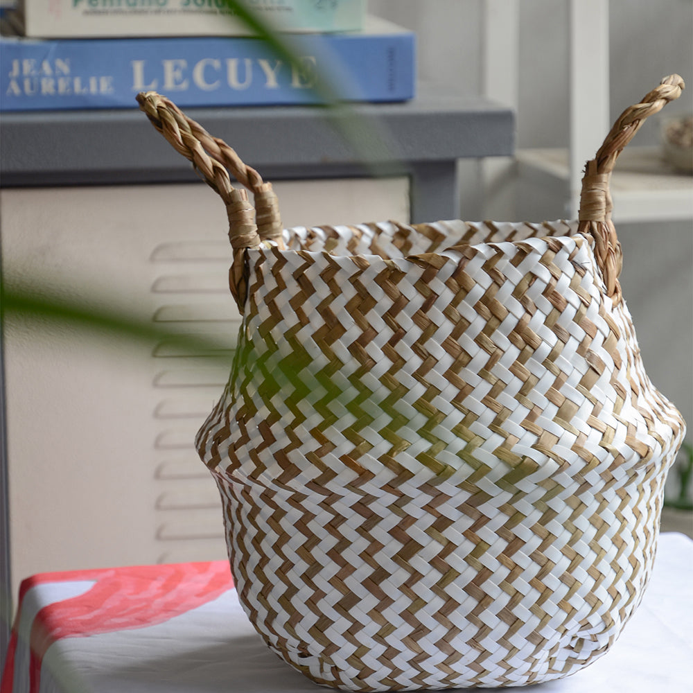 Cesta de Vime Artesanal Boho Elegance - Casa Ornato